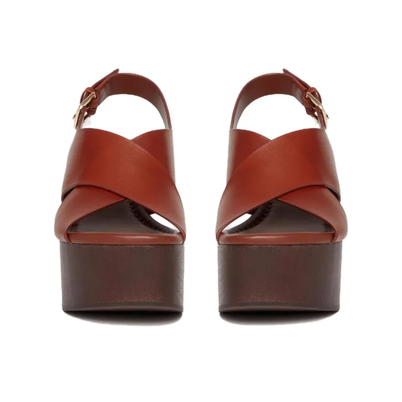 PAIGE Reid Strap Sandals 9cm Women's Red-4
