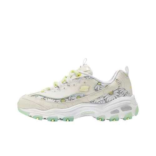 Skechers DLITES Cushioning Low Top Casual Shoes Women's White Green