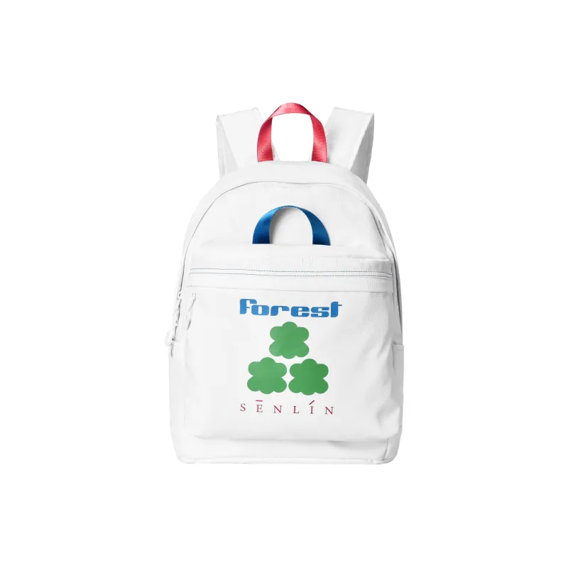 QRST Eco Friendly Fabric Backpack Regular Unisex White-0