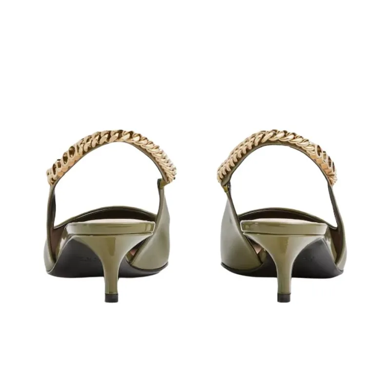 GUCCI Signoria Slim Heel High Heels Women's Green-3