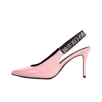 VERSACE JEANS COUTURE Logo Scarlett Slim Heel High Heels 8.5cm Women's Pink