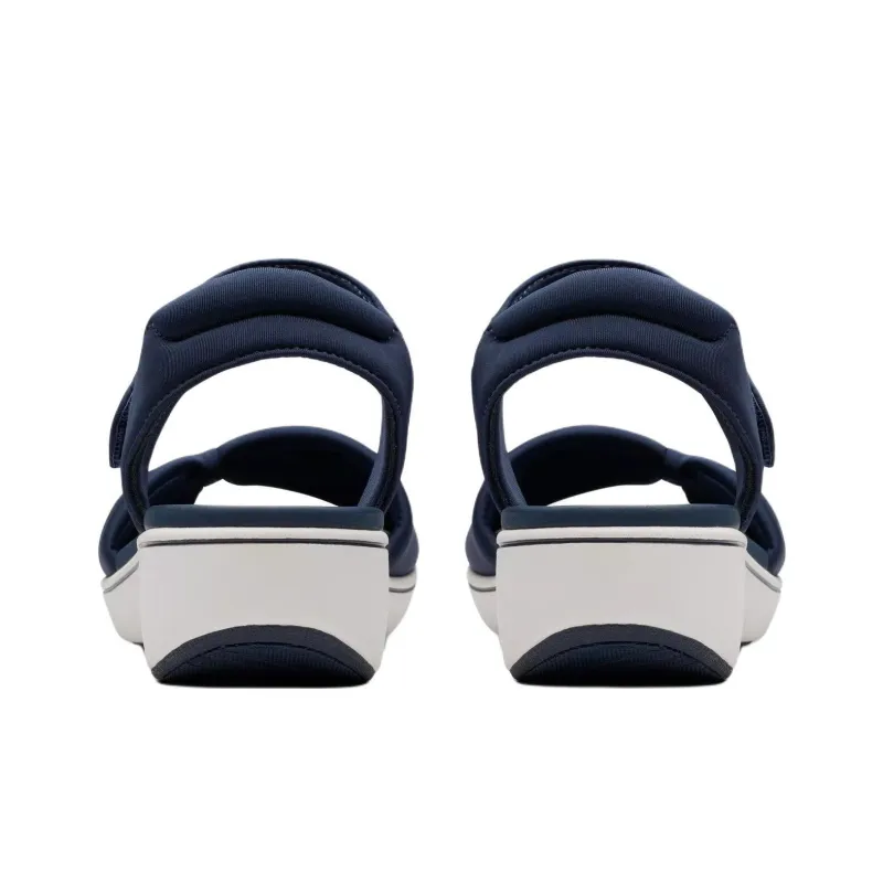 Clarks BreezeRae Sara Strap Sandals 4.5cm Women's Marine Blue-4