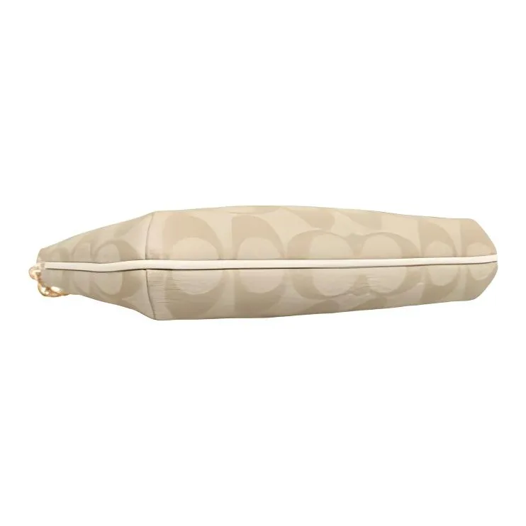 COACH Wristlet Canvas With Leather Pochette Crossbody Bag, Wristlet Handbag, Clutch Tubas Women's Khaki-4