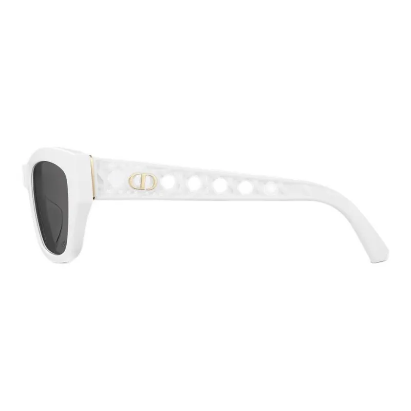 DIOR Acetate Metal Square Sunglasses Women's White-2