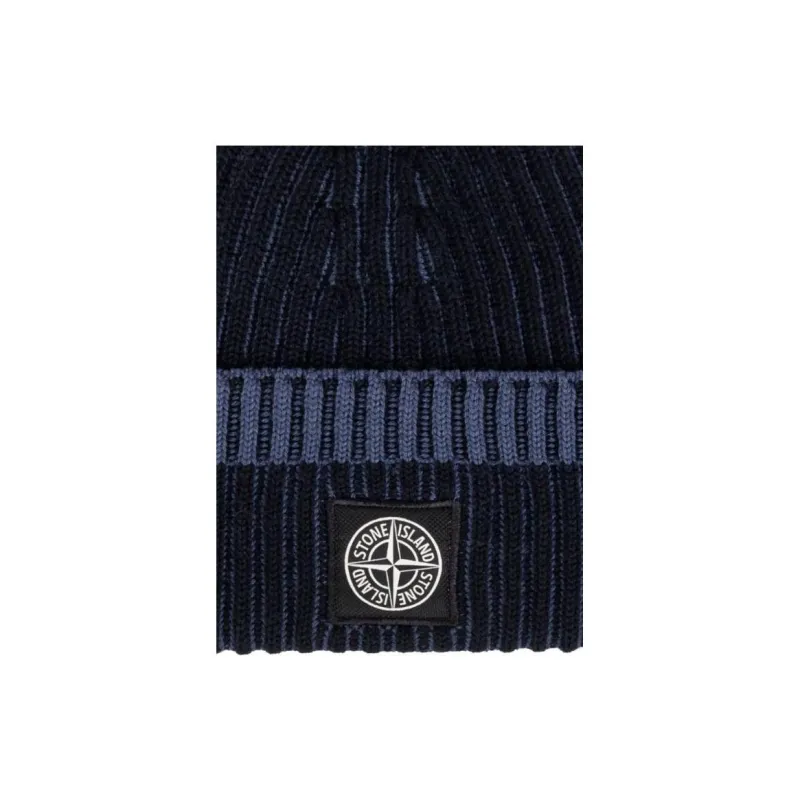 STONE ISLAND Logo Patch Ribbed Beanie-4