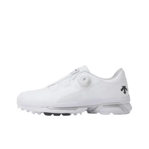 DESCENTE ACMT PRO Anti Slip Wear Resistant Low Top Golf Shoes Unisex White