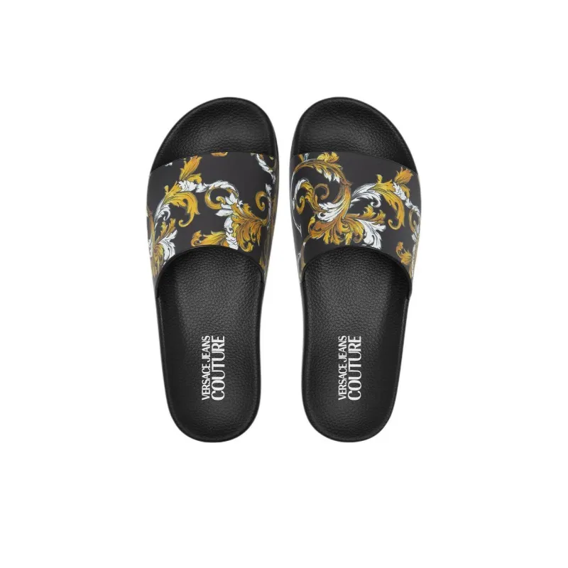 VERSACE JEANS COUTURE Slide Slippers Men's Black-2