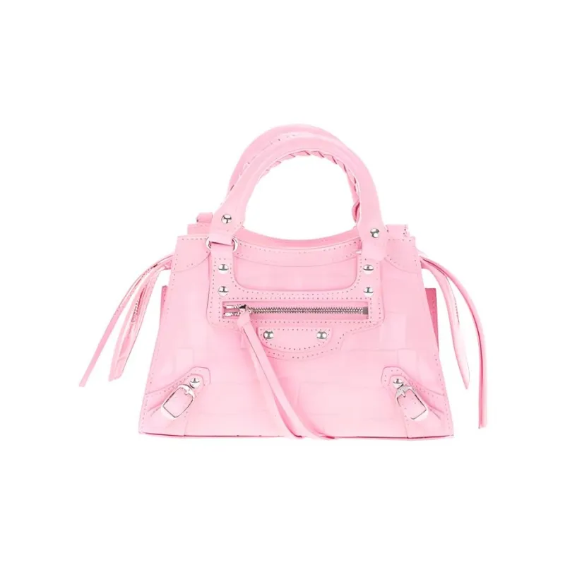 Balenciaga Cow Leather Shoulder Bag Mini Women's Pink-0