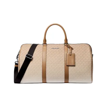 MICHAEL KORS COOPER Coated Canvas Travel Bag Men's Beige
