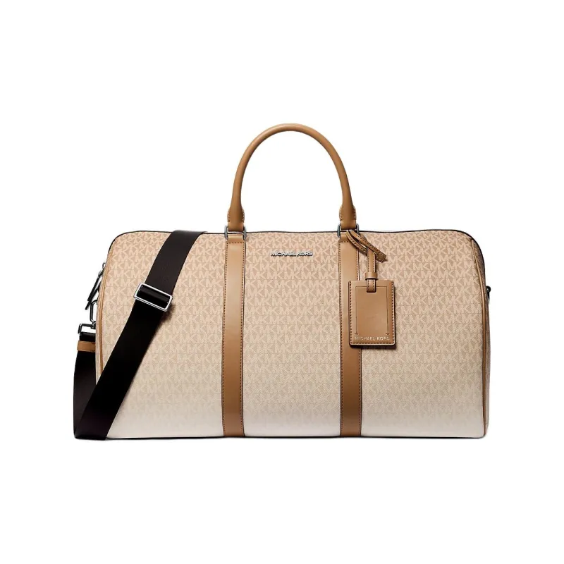 MICHAEL KORS COOPER Coated Canvas Travel Bag Men's Beige-0