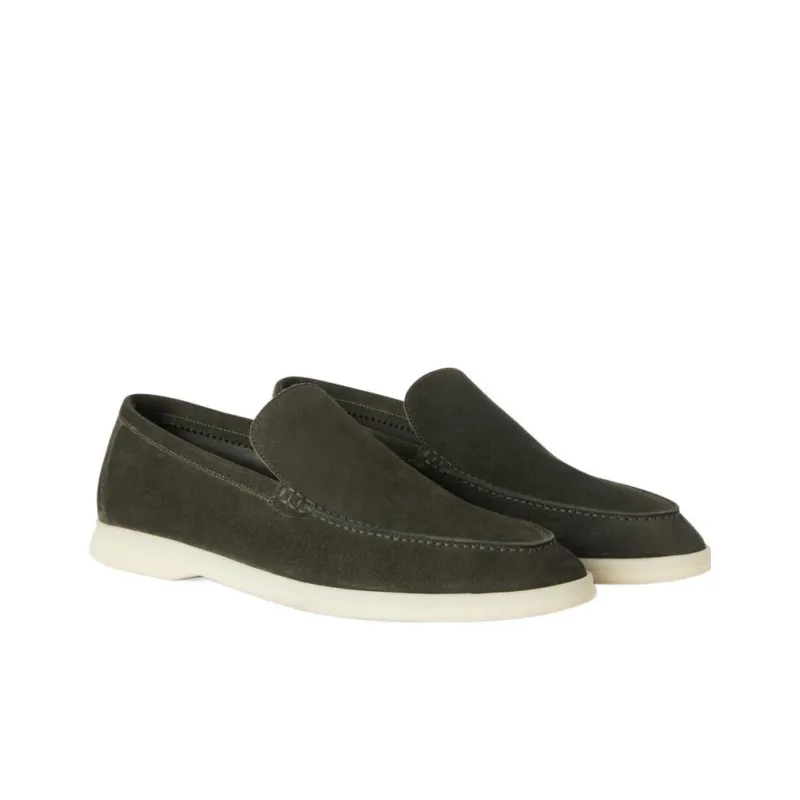 Loro Piana Summer Walk Loafers Men's Green-2