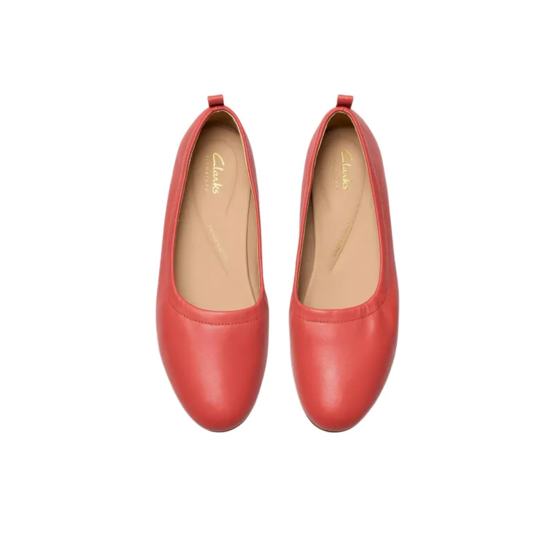 Clarks Fawna Soft Casual Single Shoes 1.5cm Women's Red-3