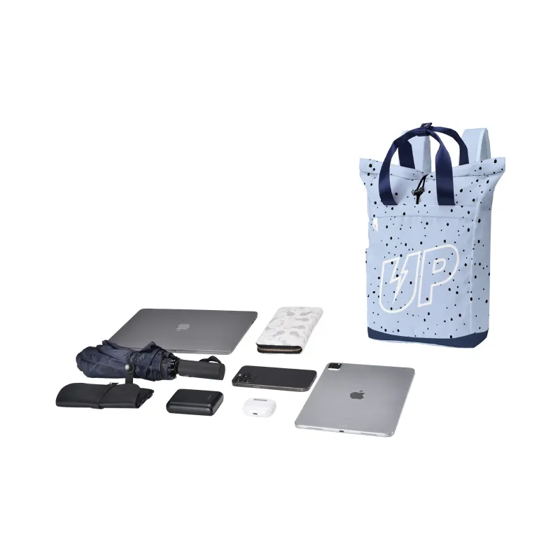 TURN UP Polyester Backpack Regular Unisex Blue-4
