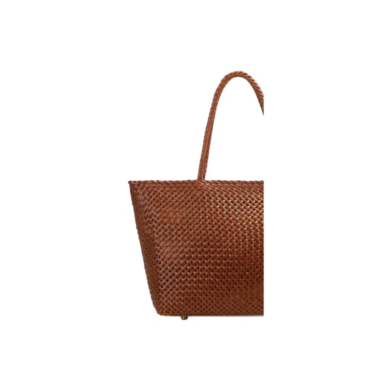 DEERE JACK Cow Leather Tote Bag, Shopping Bag, Handbag, Shoulder Bag Tubas Women's Yellow Brown-2