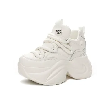 Shangjinni Lightweight Height Increasing Mid Top Chunky Sneakers Women's