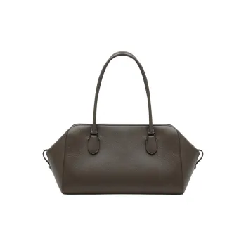 THE ROW Leather Bowling Bag, Shoulder Bag Women's Brown Gray