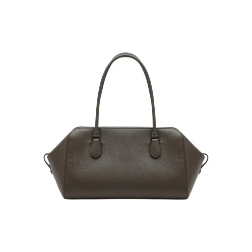 THE ROW Leather Bowling Bag, Shoulder Bag Women's Brown Gray