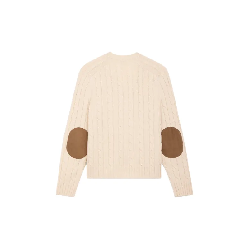 CELINE Cable knit Triomphe Cardigan In Cashmere-1