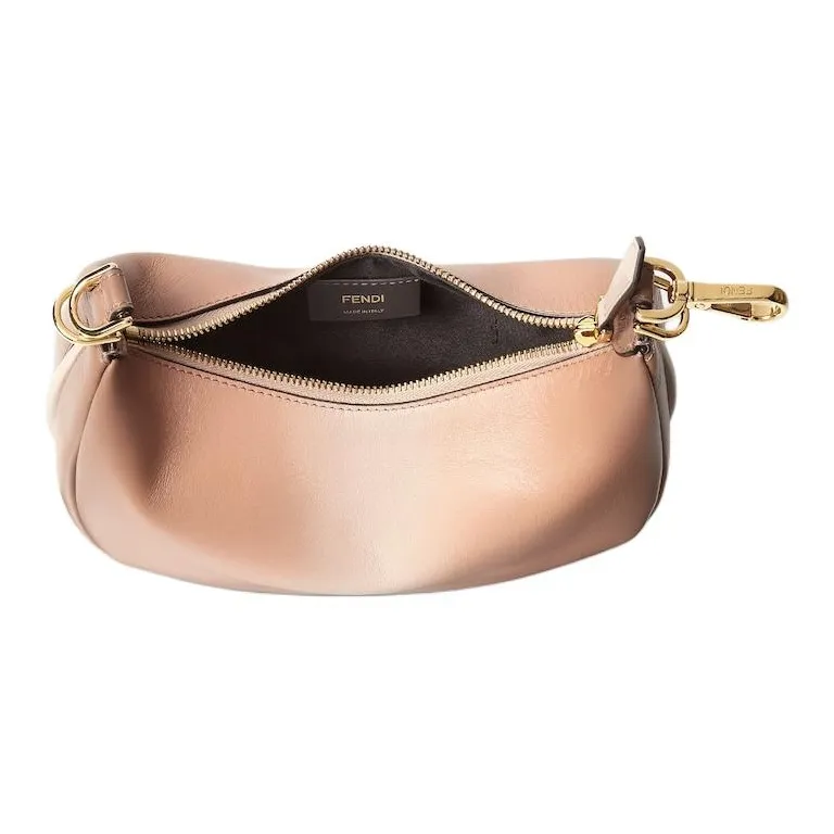 FENDI Calfskin Hobo Bag, One Shoulder Handbag Mini Women's Pink-1