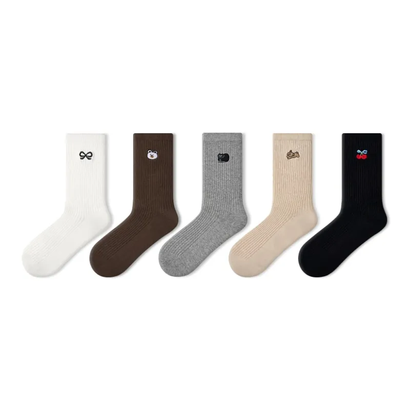 Primeet Mid Calf Socks Women's 5 Pack-4