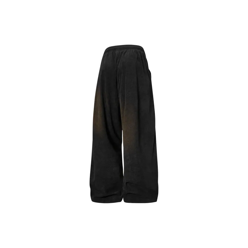 D&W Casual Pants Unisex Glossy Black-1