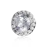 White Round Magnetic Clip-on Earrings[Single]