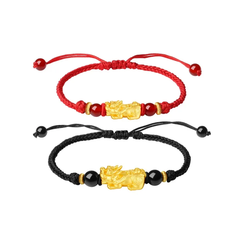 CHOW TAI KING Obsidian Bracelets Unisex-2