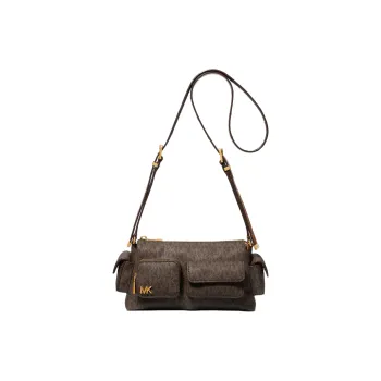 MICHAEL KORS DAKOTA Artificial Leather Shoulder Bag, Crossbody Bag Trumpets Women's Dark Brown
