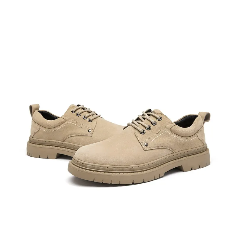QIUTEXIONG Work Boots Men Low Top Gold/Sand/Khaki-7
