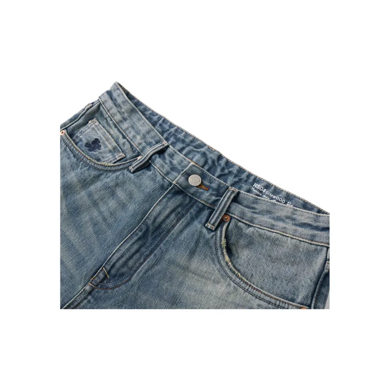 SIMWOOD Jeans Men's Washed Light Nostalgic Blue-2