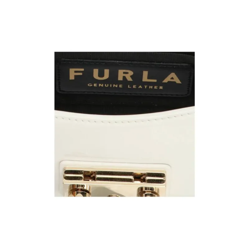 Furla Metropolis Collection Bright Calfskin Shoulder Bag, Crossbody Bag Mini Women's White-3