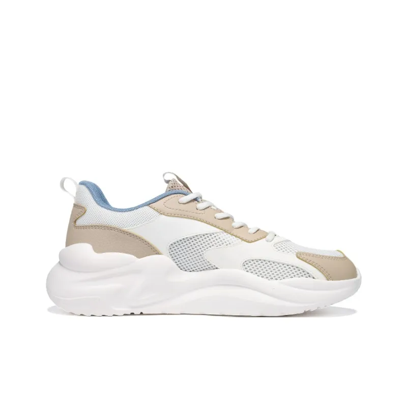 361° Cushioning Breathable Lightweight Low-Top Casual Shoes Men's Feather White Apricot Tea Brown-1