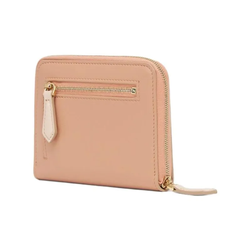 FENDI Calfskin Wallet Medium Size Women's Nude Pink-1