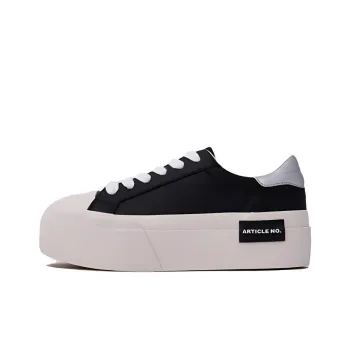ARTICLE NO. O.G.CLASSIC Slip Resistant Height Increasing Low Top Skateboard Shoes Women's Dark Star Black