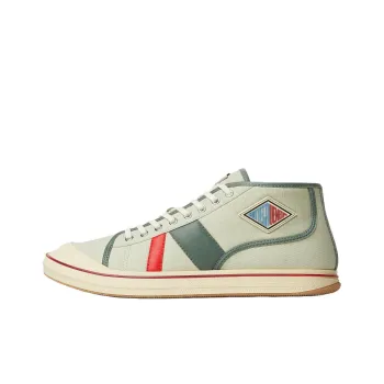 Bottega Veneta Eliot Mid Top Canvas Shoes Men's Green
