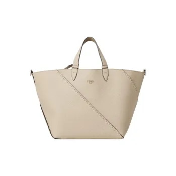 FENDI Calfskin Shoulder Bag, Crossbody Bag, Handbag Trumpets Men's White