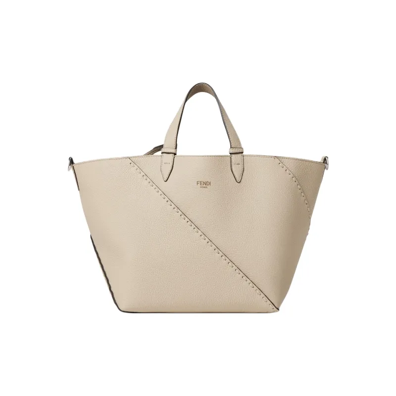FENDI Calfskin Shoulder Bag, Crossbody Bag, Handbag Trumpets Men's White-0