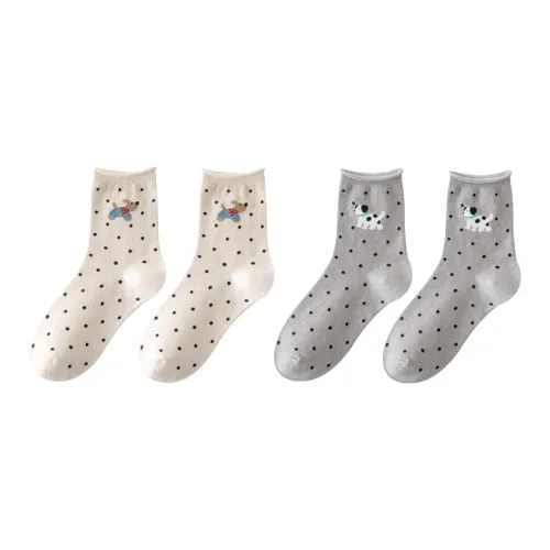 Cotton Gene Mid-Calf Socks Women's Combo