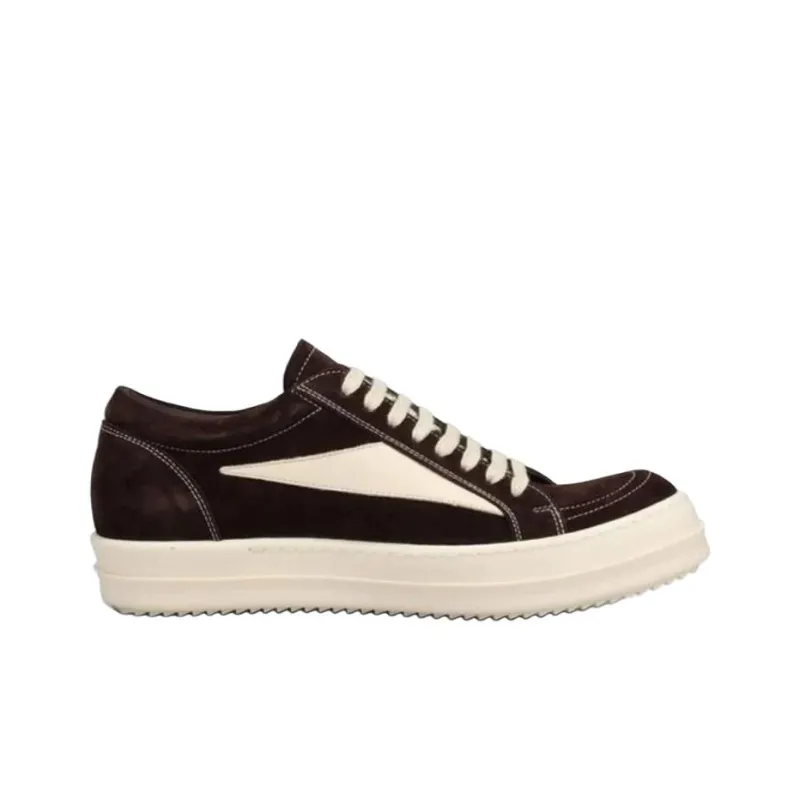 RICK OWENS/RO Low Top Skateboard Shoes Men's Brown-1