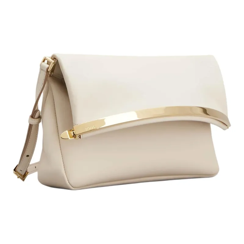 TOD'S Cow Leather Shoulder Bag Regular Women's White-1