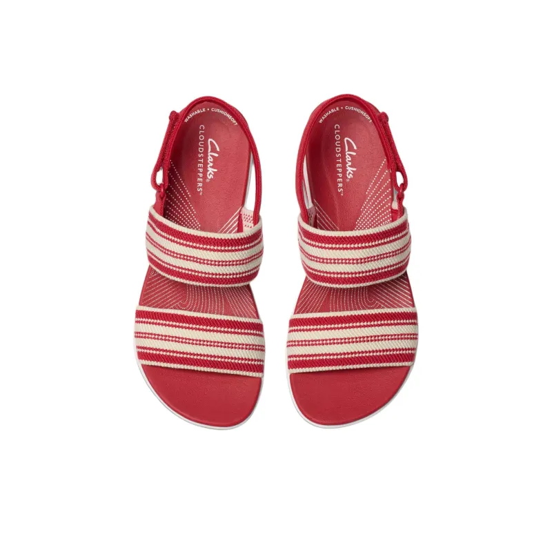Clarks Arla Stroll Strap Sandals 4cm Women's Red-3