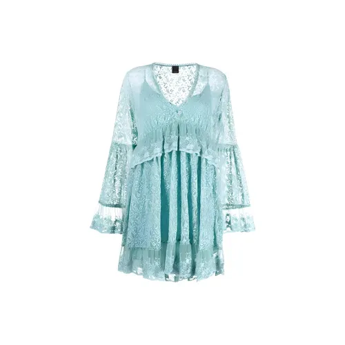 PINKO Embroidered Tulle Mini Dress