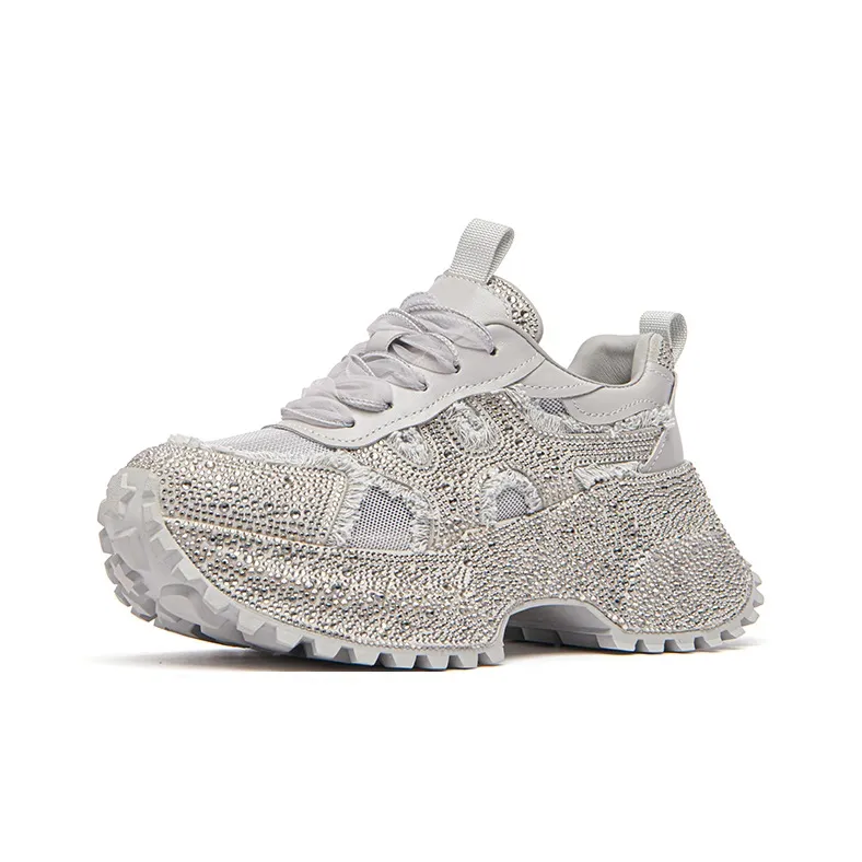 KEDDO Cheese Non-Slip Height Increasing Low-Top Chunky Sneakers Women's-1