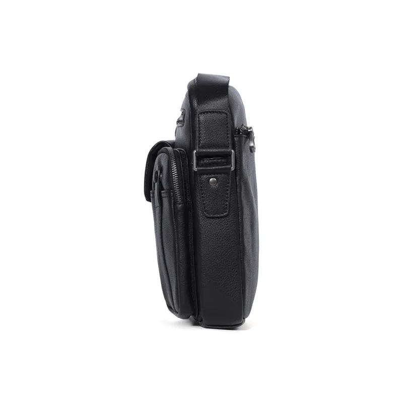 LARTIGENT Top Grain Cow Leather Crossbody Bags Shoulder Bags Regular Men's Black-6