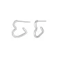 Smooth Finish Heart Hoop Earrings, 1 Pair[Trumpets]Eh-2269.ebA