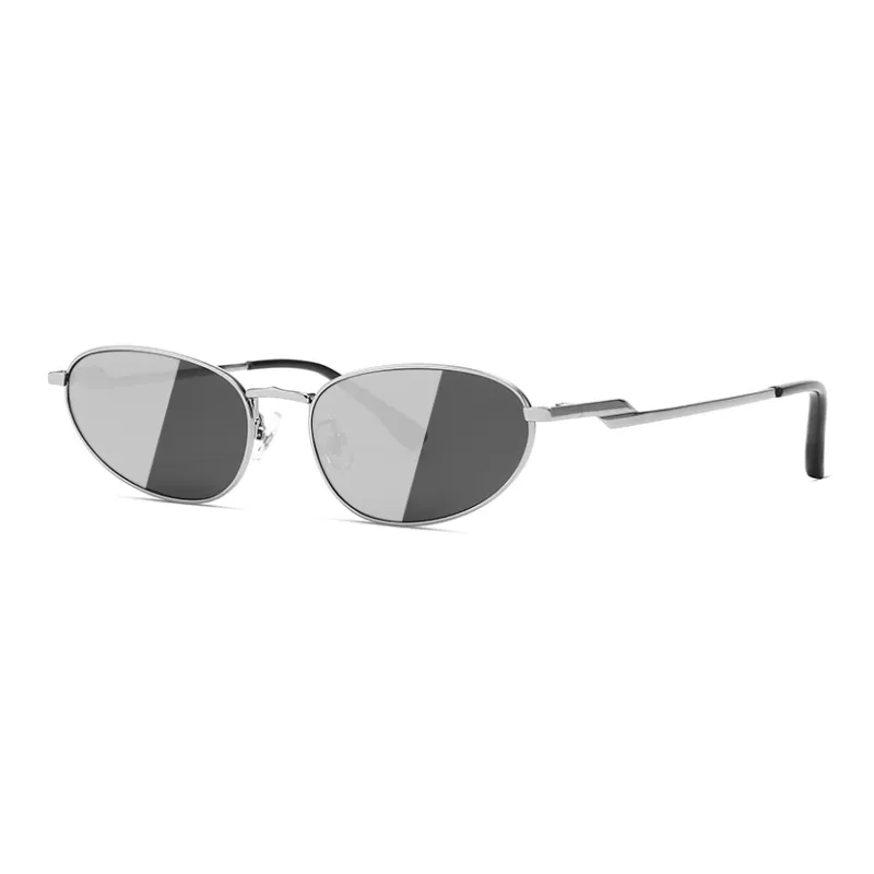 VEGOOS Stainless Steel Oval Sunglasses Unisex-2