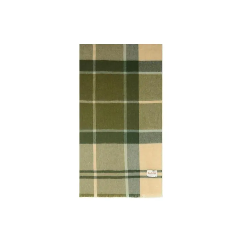 BARBOUR Rosefield Tartan Frayed Edege Scarf-1