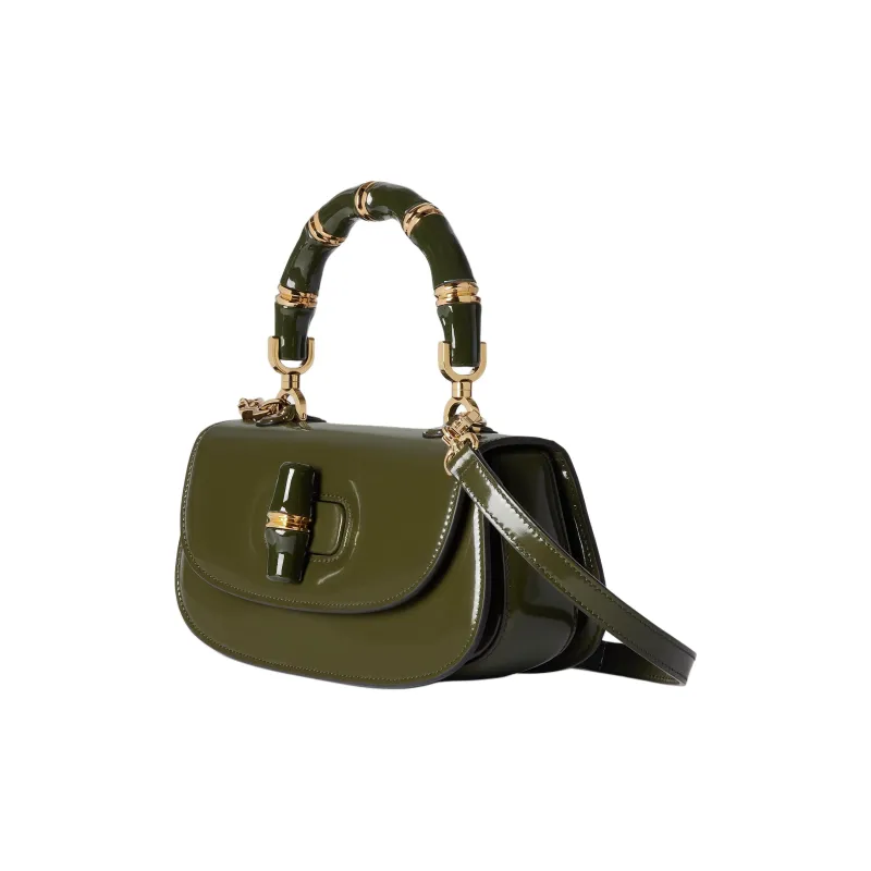 GUCCI Leather Shoulder Bag, Crossbody Bag, Handbag Small Size Women's Green-1
