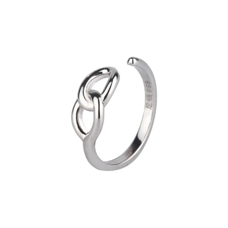 PHOENIXSILY 999 Fine Silver Rings Women's-0