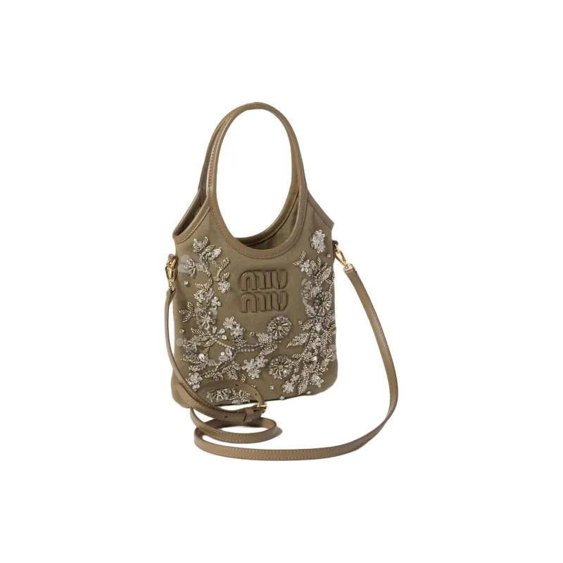MIU MIU Ivy Fabric Shoulder Bag, Crossbody Bag, Handbag Women's Tundra-1